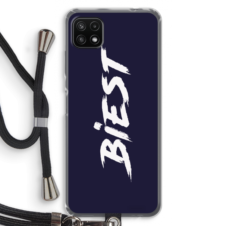 Biest: Samsung Galaxy A22 5G Transparant Hoesje met koord