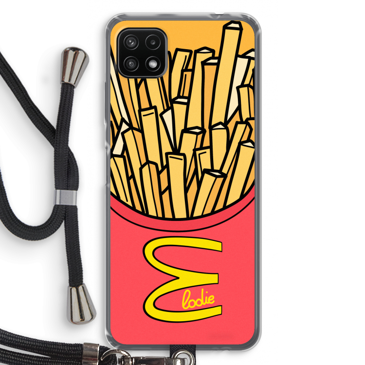 McElodie: Samsung Galaxy A22 5G Transparant Hoesje met koord