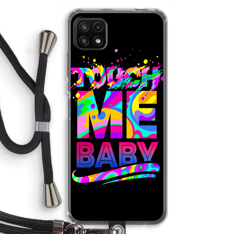 Touch Me: Samsung Galaxy A22 5G Transparant Hoesje met koord