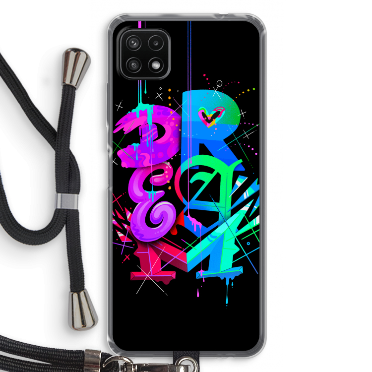 Dream: Samsung Galaxy A22 5G Transparant Hoesje met koord