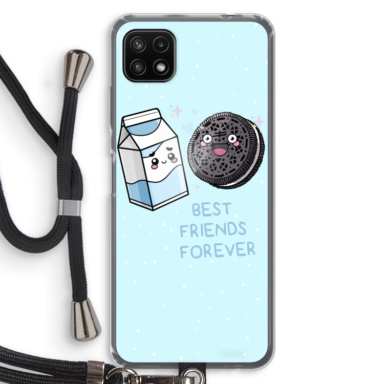 Best Friend Forever: Samsung Galaxy A22 5G Transparant Hoesje met koord