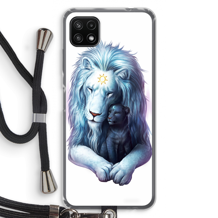 Child Of Light: Samsung Galaxy A22 5G Transparant Hoesje met koord