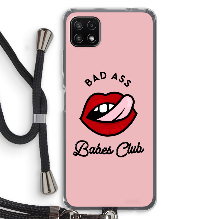 Badass Babes Club: Samsung Galaxy A22 5G Transparant Hoesje met koord