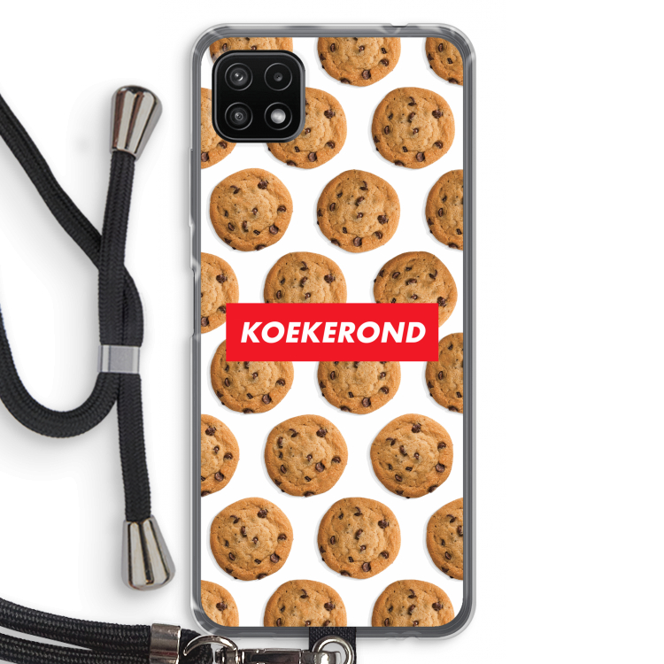 Koekerond: Samsung Galaxy A22 5G Transparant Hoesje met koord
