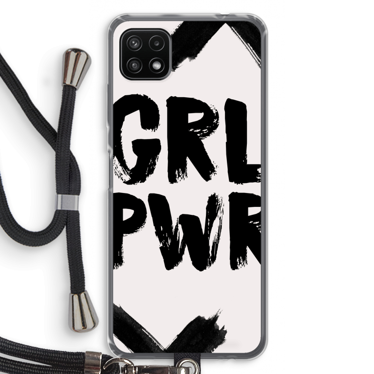 Girl Power #2: Samsung Galaxy A22 5G Transparant Hoesje met koord
