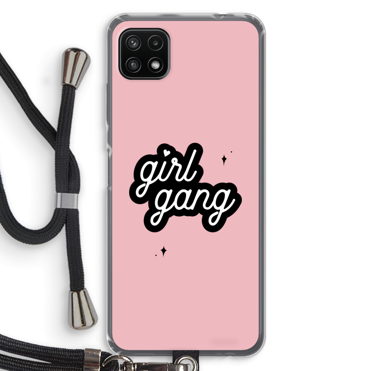 Girl Gang: Samsung Galaxy A22 5G Transparant Hoesje met koord