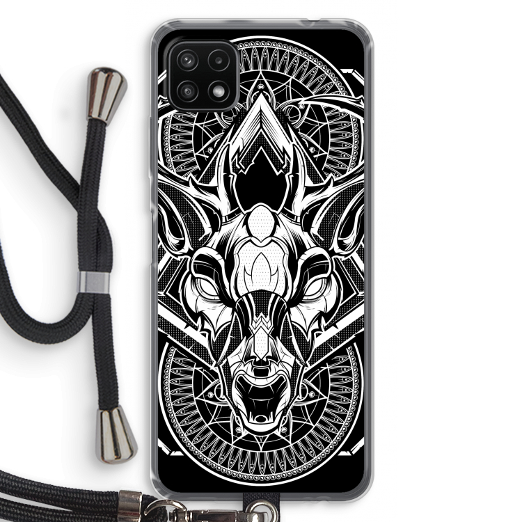 Oh Deer: Samsung Galaxy A22 5G Transparant Hoesje met koord