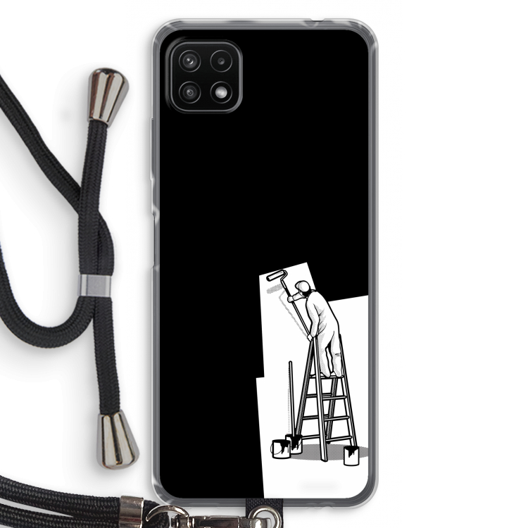 Musketon Painter: Samsung Galaxy A22 5G Transparant Hoesje met koord