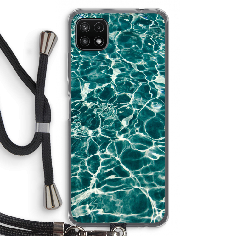 Weerkaatsing water: Samsung Galaxy A22 5G Transparant Hoesje met koord