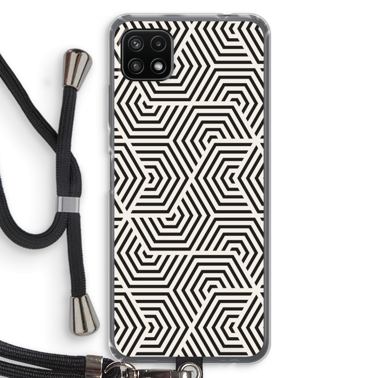 Magic pattern: Samsung Galaxy A22 5G Transparant Hoesje met koord