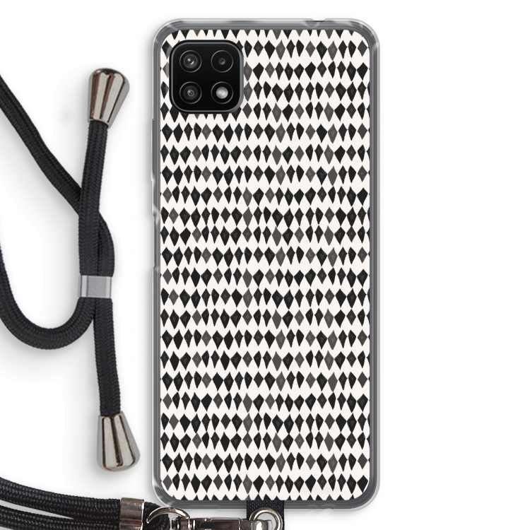 Crazy shapes: Samsung Galaxy A22 5G Transparant Hoesje met koord
