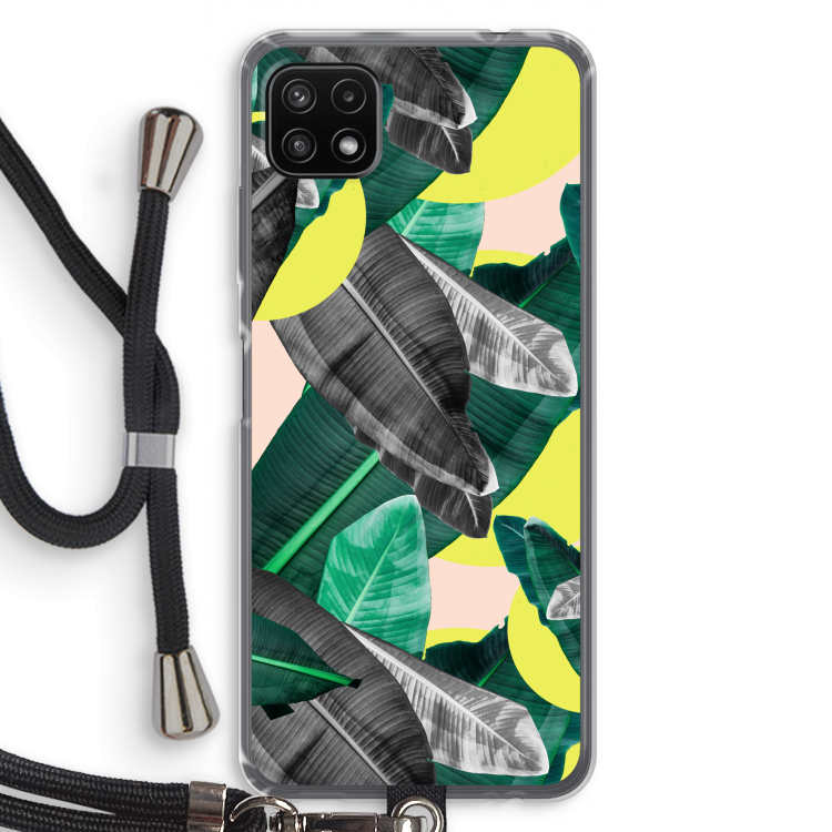 Fantasie jungle: Samsung Galaxy A22 5G Transparant Hoesje met koord