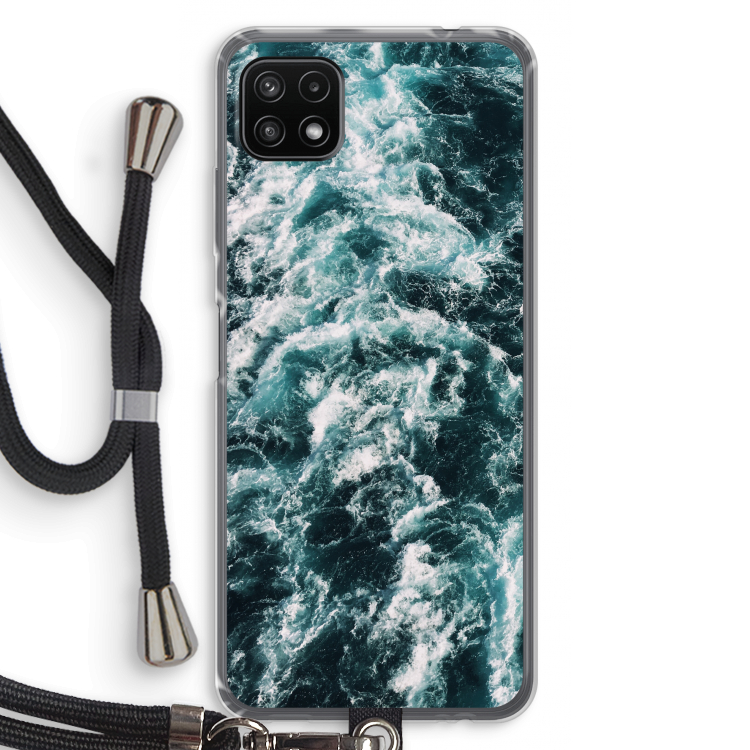 Zee golf: Samsung Galaxy A22 5G Transparant Hoesje met koord