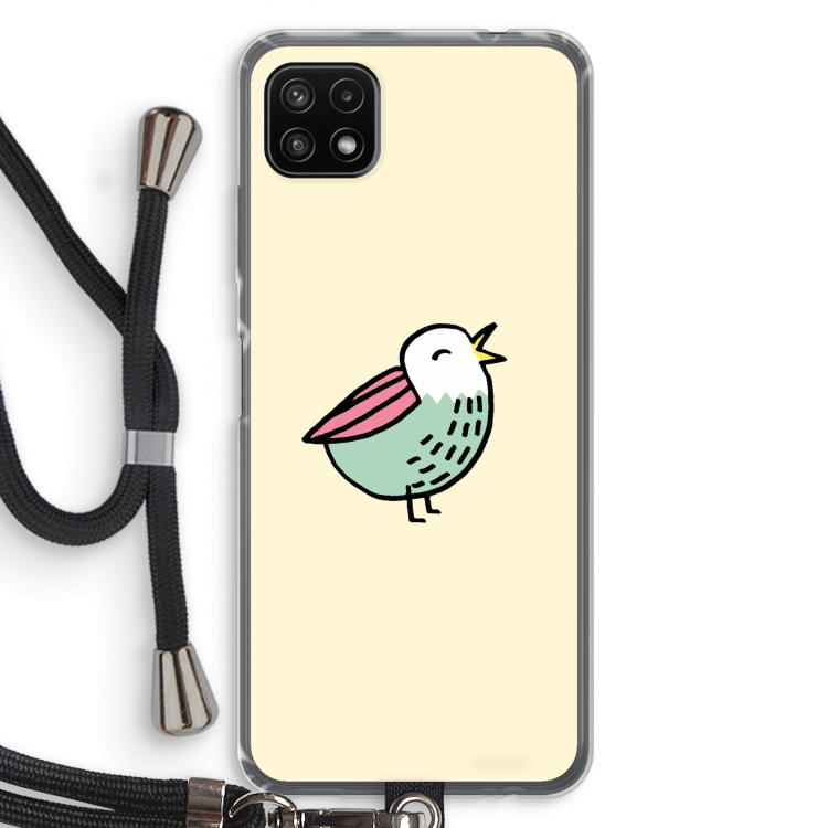 Birdy: Samsung Galaxy A22 5G Transparant Hoesje met koord