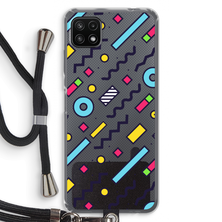 8-bit N°8: Samsung Galaxy A22 5G Transparant Hoesje met koord