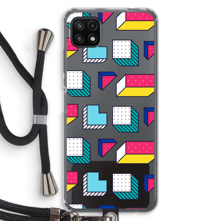 8-bit N°7: Samsung Galaxy A22 5G Transparant Hoesje met koord