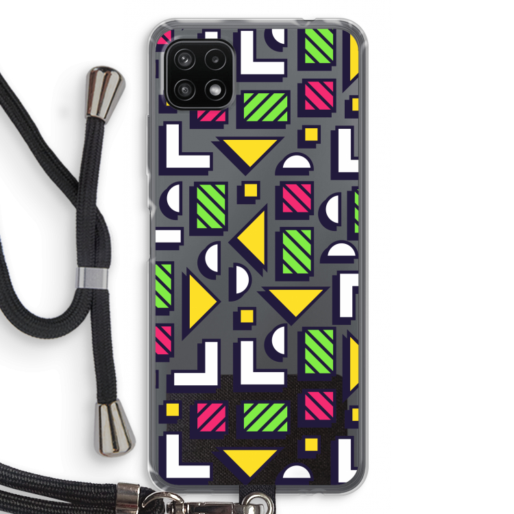 8-bit N°4: Samsung Galaxy A22 5G Transparant Hoesje met koord