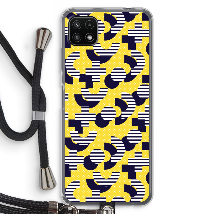 8-bit N°3: Samsung Galaxy A22 5G Transparant Hoesje met koord
