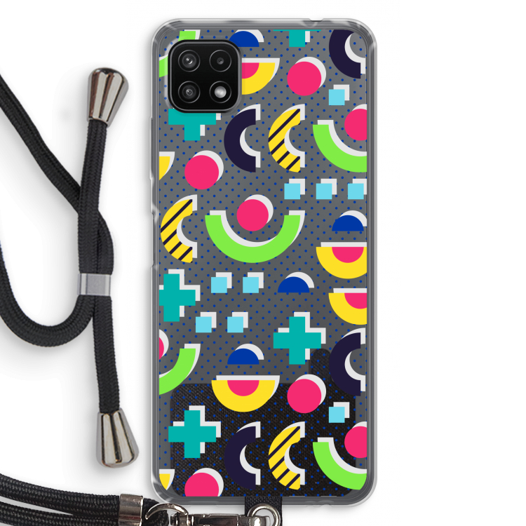 8-bit N°1: Samsung Galaxy A22 5G Transparant Hoesje met koord
