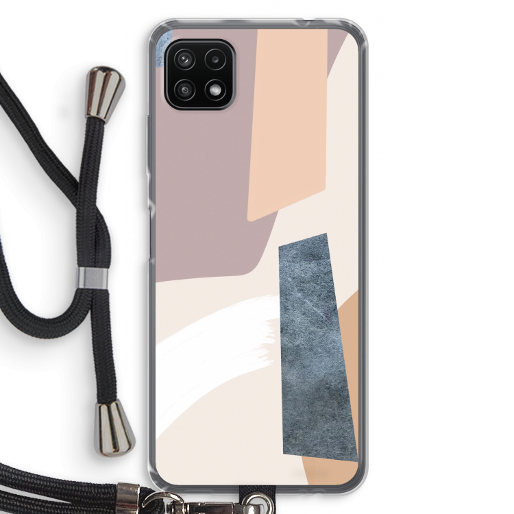 Luca: Samsung Galaxy A22 5G Transparant Hoesje met koord