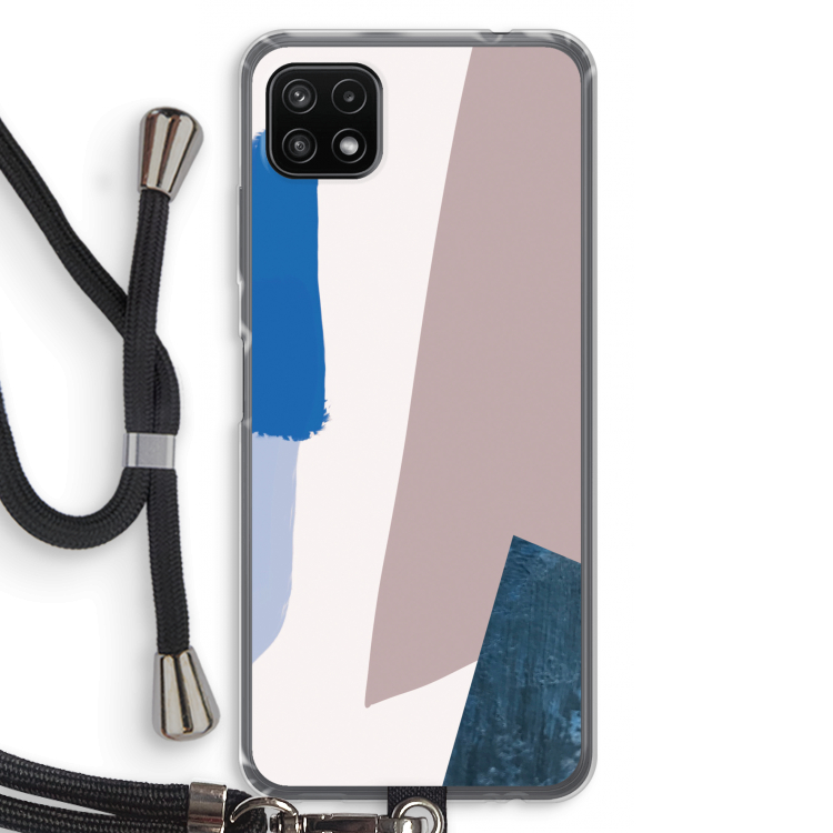 Lapis: Samsung Galaxy A22 5G Transparant Hoesje met koord