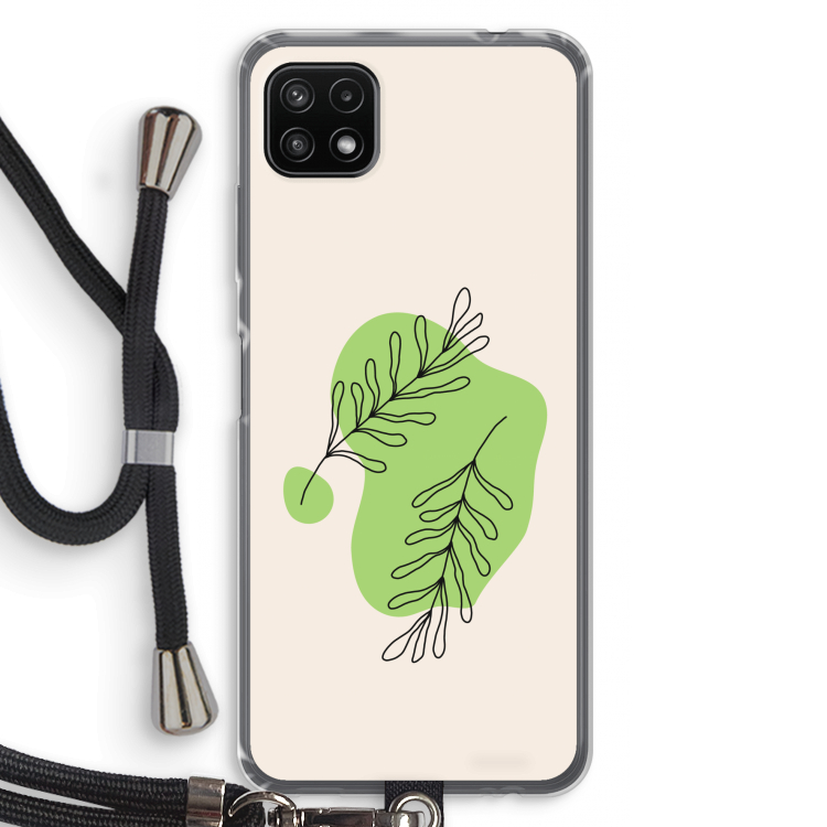 Beleaf in you: Samsung Galaxy A22 5G Transparant Hoesje met koord