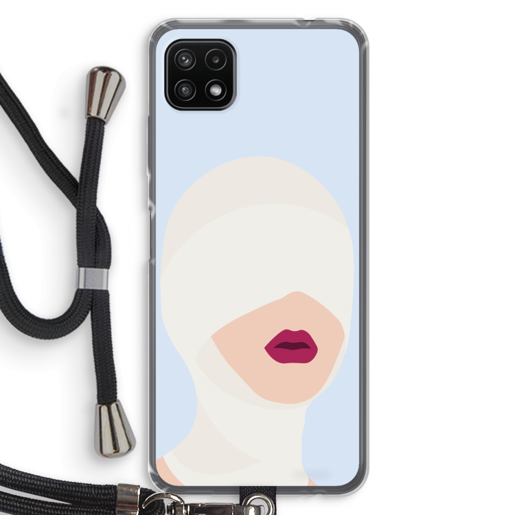 Incognito: Samsung Galaxy A22 5G Transparant Hoesje met koord