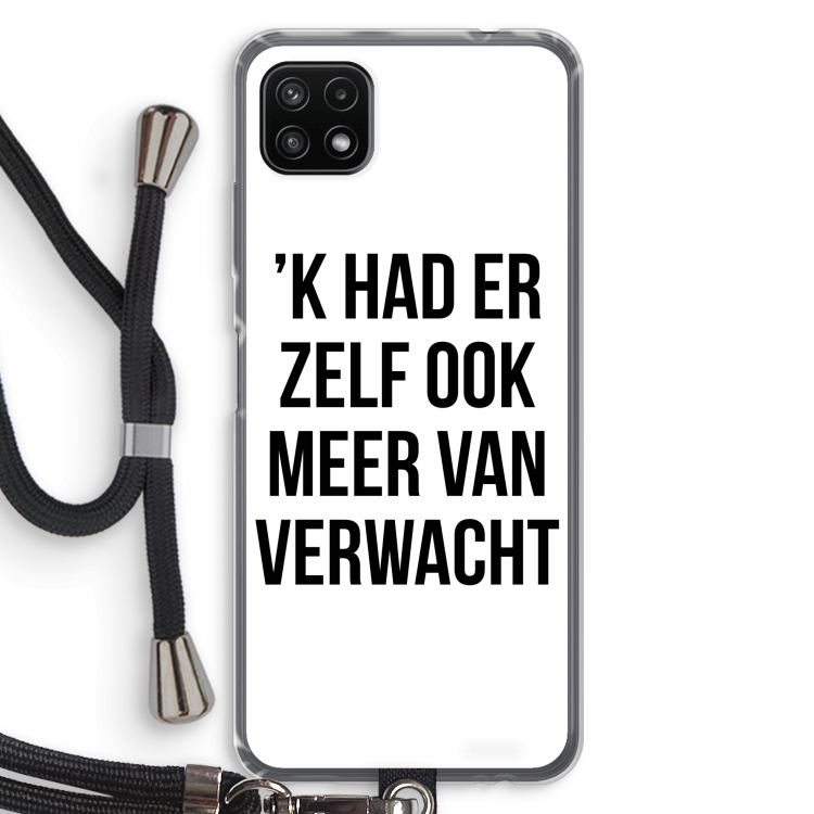 Meer verwacht: Samsung Galaxy A22 5G Transparant Hoesje met koord