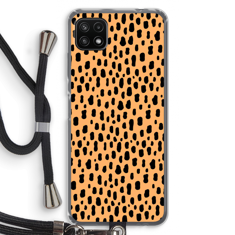 Panter: Samsung Galaxy A22 5G Transparant Hoesje met koord