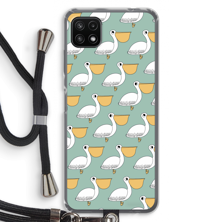 Pelican: Samsung Galaxy A22 5G Transparant Hoesje met koord