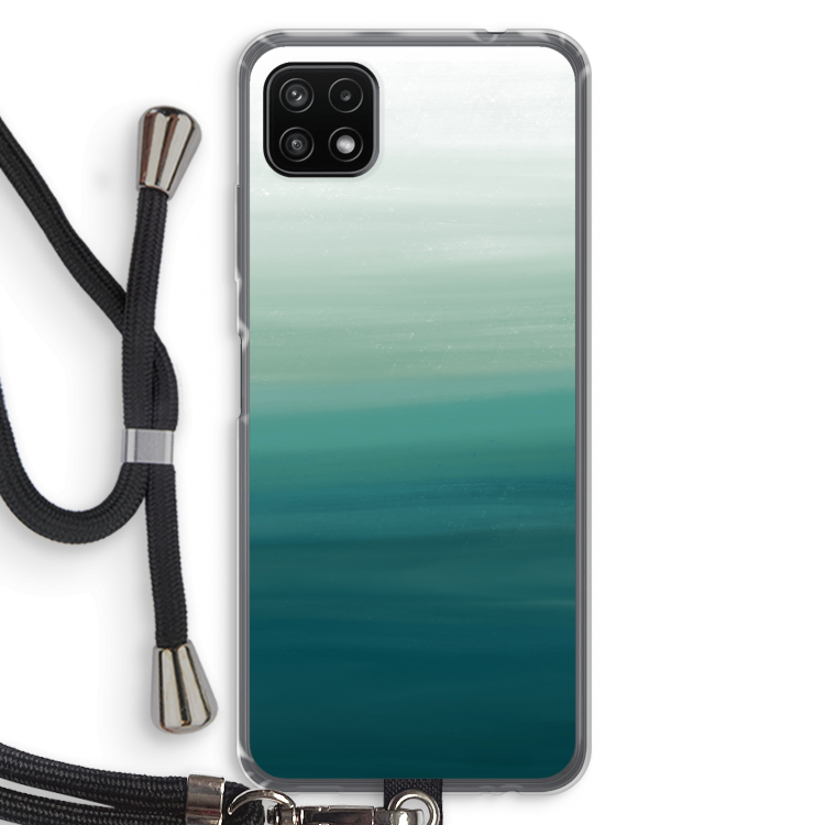 Ocean: Samsung Galaxy A22 5G Transparant Hoesje met koord