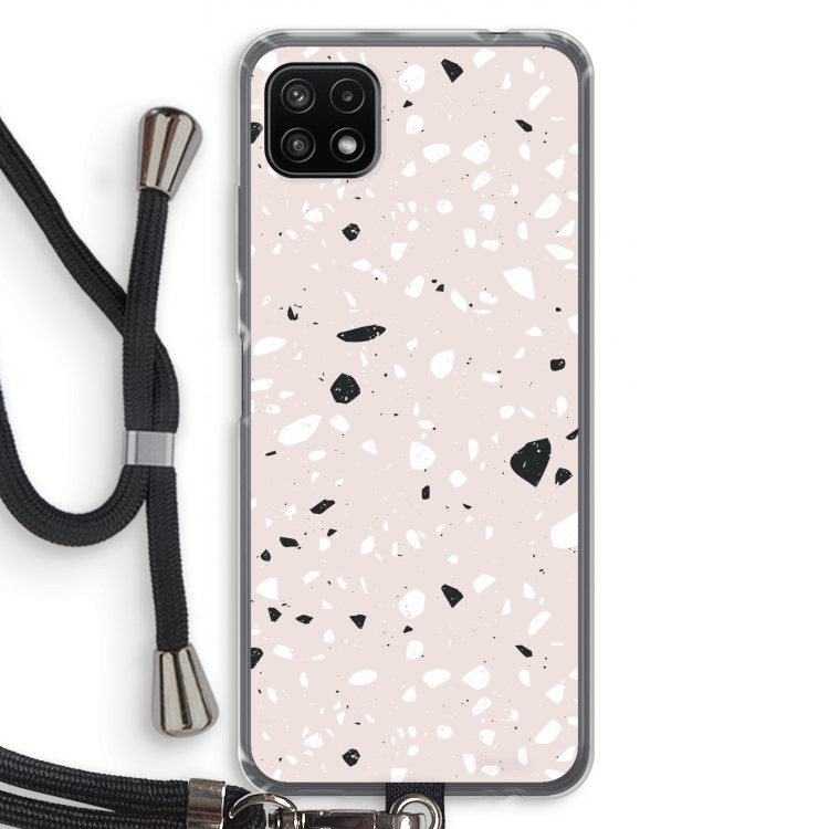 Terrazzo N°20: Samsung Galaxy A22 5G Transparant Hoesje met koord