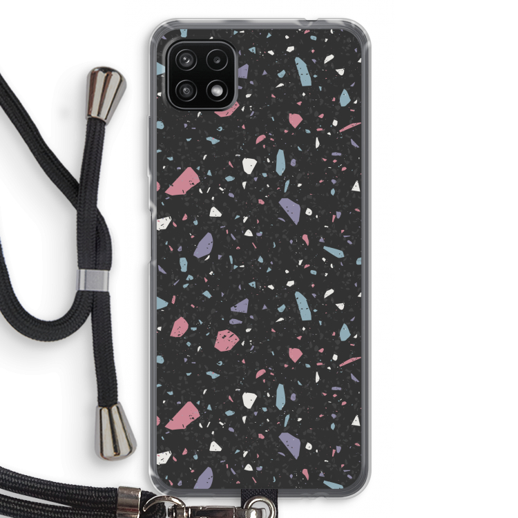 Terrazzo N°16: Samsung Galaxy A22 5G Transparant Hoesje met koord