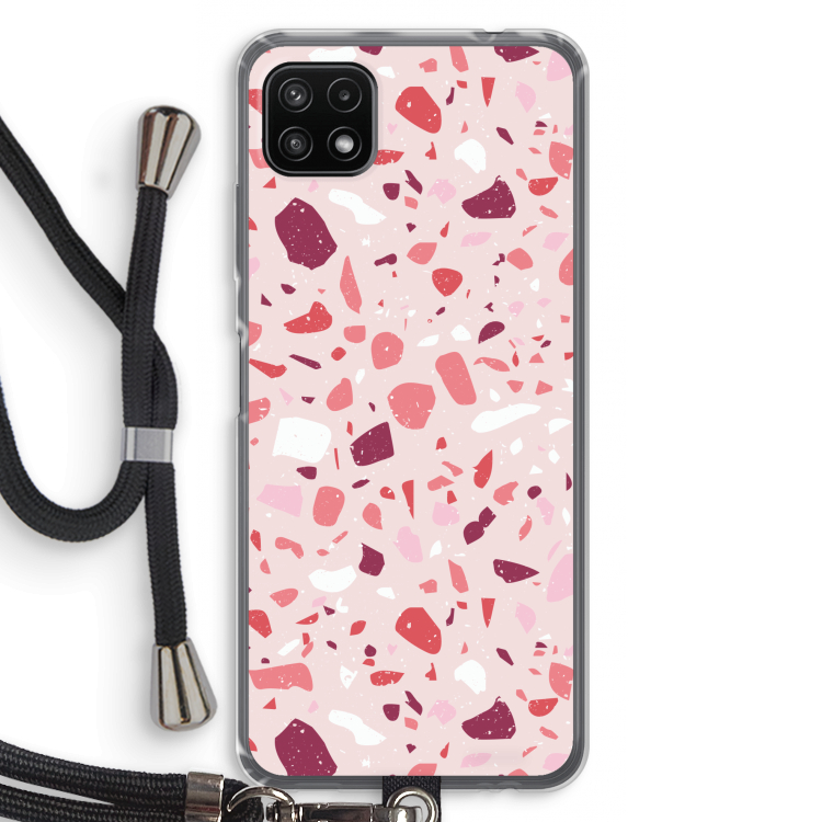 Terrazzo N°15: Samsung Galaxy A22 5G Transparant Hoesje met koord