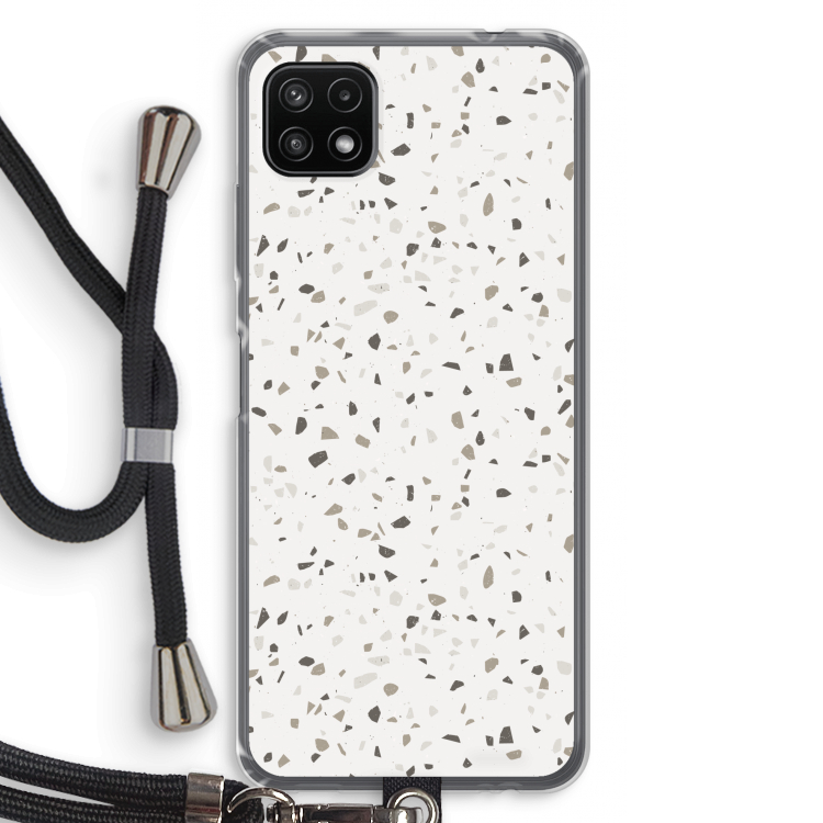 Terrazzo N°14: Samsung Galaxy A22 5G Transparant Hoesje met koord