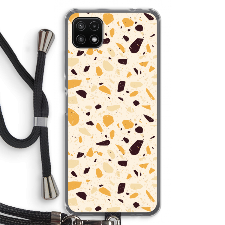 Terrazzo N°13: Samsung Galaxy A22 5G Transparant Hoesje met koord