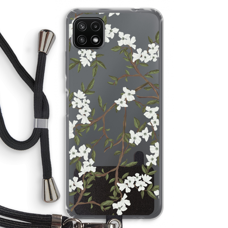 Blossoming spring: Samsung Galaxy A22 5G Transparant Hoesje met koord