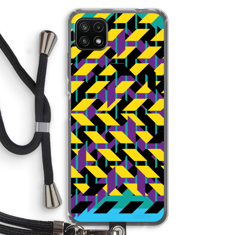 Skew Bee 3: Samsung Galaxy A22 5G Transparant Hoesje met koord