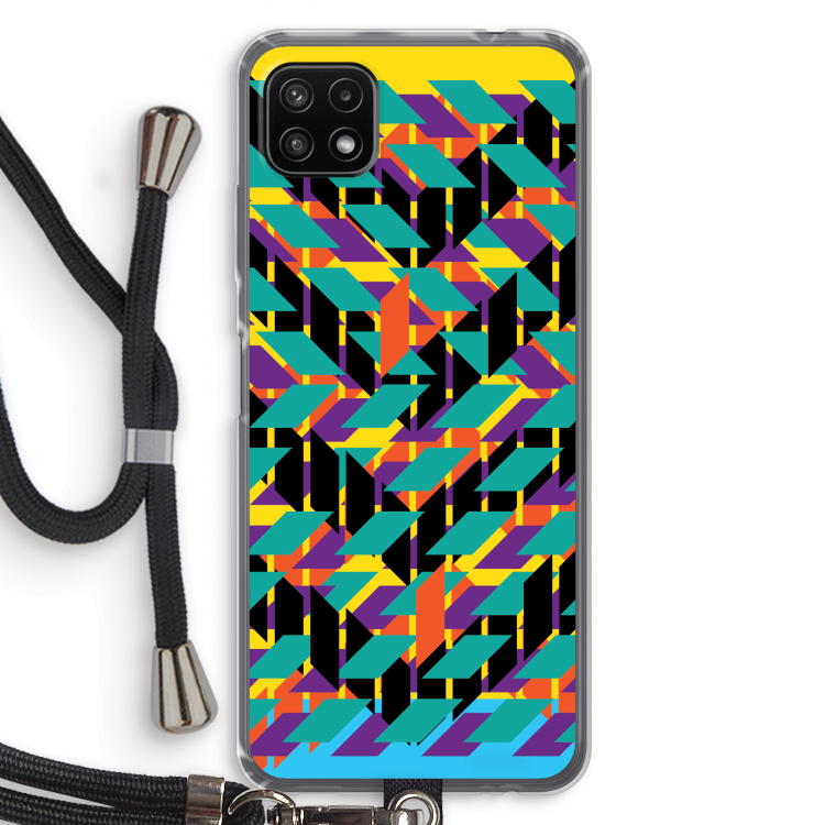 Skew Bee 1: Samsung Galaxy A22 5G Transparant Hoesje met koord