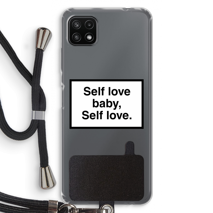 Self love: Samsung Galaxy A22 5G Transparant Hoesje met koord