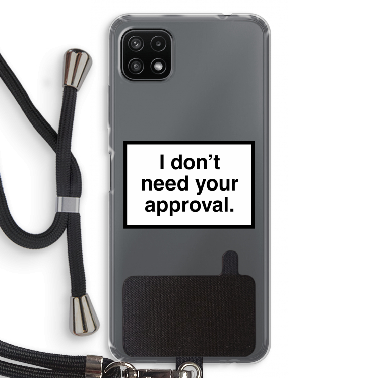 Don't need approval: Samsung Galaxy A22 5G Transparant Hoesje met koord