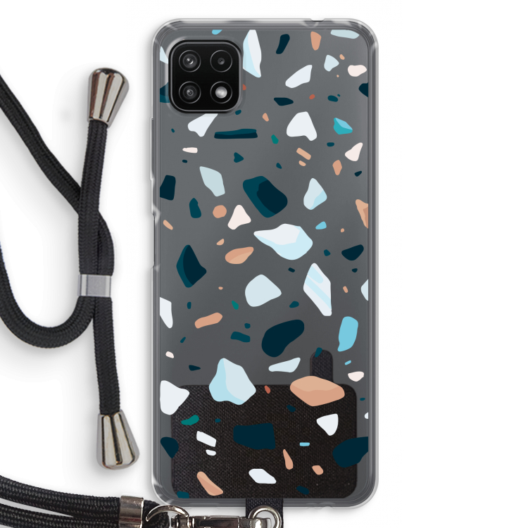 Terrazzo N°13: Samsung Galaxy A22 5G Transparant Hoesje met koord