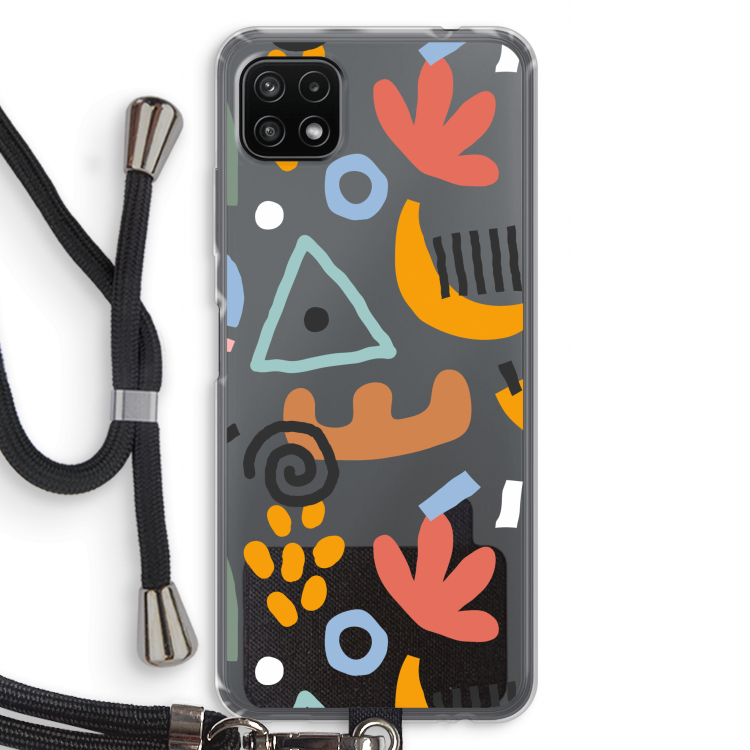 Abstract: Samsung Galaxy A22 5G Transparant Hoesje met koord