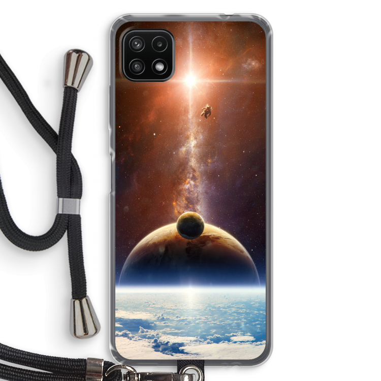Omicron 2019: Samsung Galaxy A22 5G Transparant Hoesje met koord