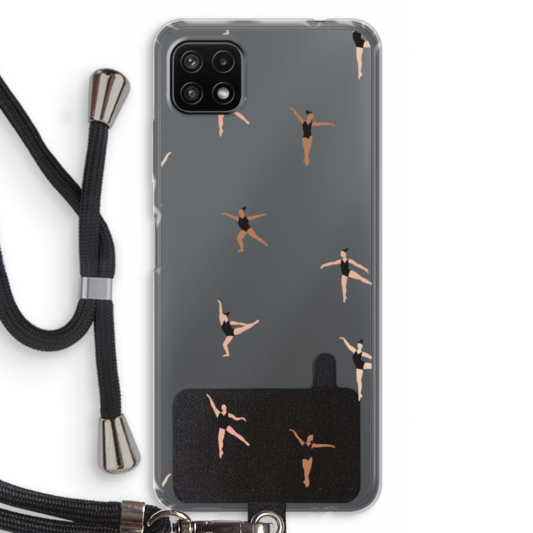 Dancing #1: Samsung Galaxy A22 5G Transparant Hoesje met koord