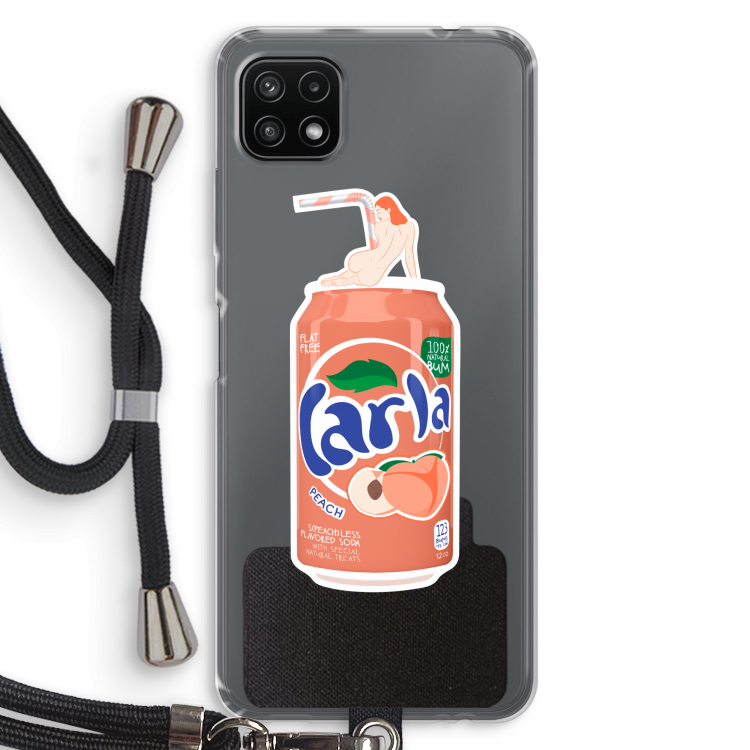 S(peach)less: Samsung Galaxy A22 5G Transparant Hoesje met koord