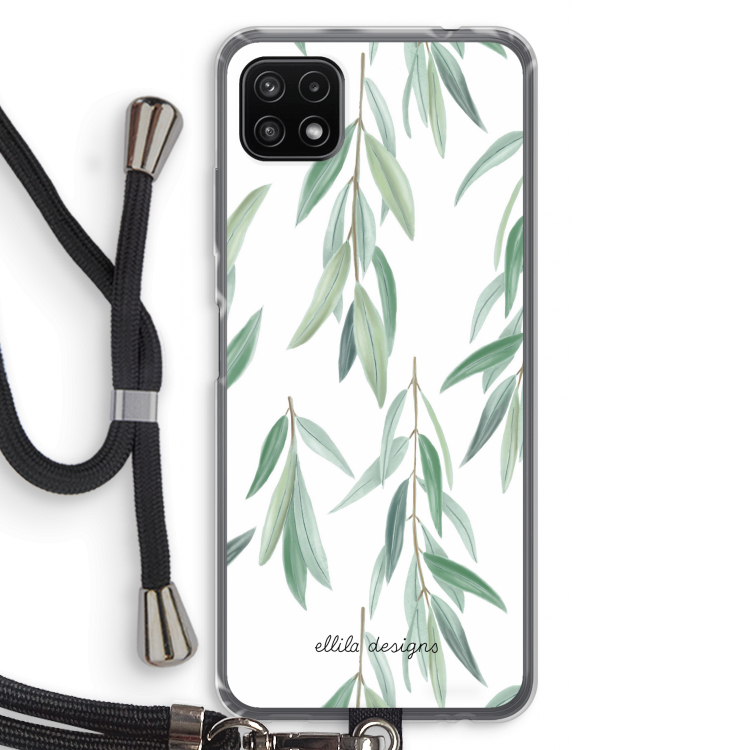 Branch up your life: Samsung Galaxy A22 5G Transparant Hoesje met koord