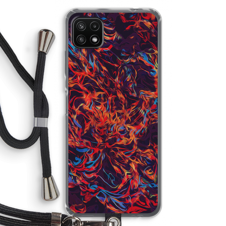Lucifer: Samsung Galaxy A22 5G Transparant Hoesje met koord