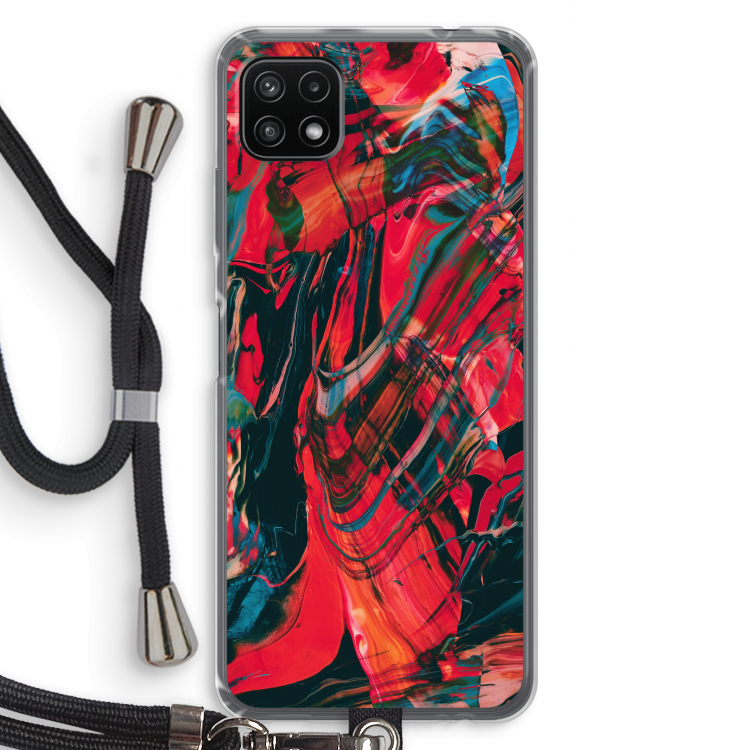 Endless Descent: Samsung Galaxy A22 5G Transparant Hoesje met koord