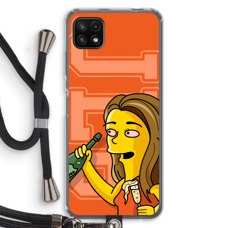 Jamie Lee Simpson: Samsung Galaxy A22 5G Transparant Hoesje met koord